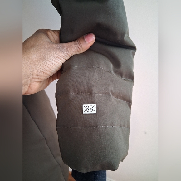 SAOIA & KYO Fur Trim Down Darkgreen Coat Size XS - Picture 6 of 10